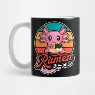 Cute Axolotl Eating Ramen Kawaii Retro Vintage 90s Vibes Mug